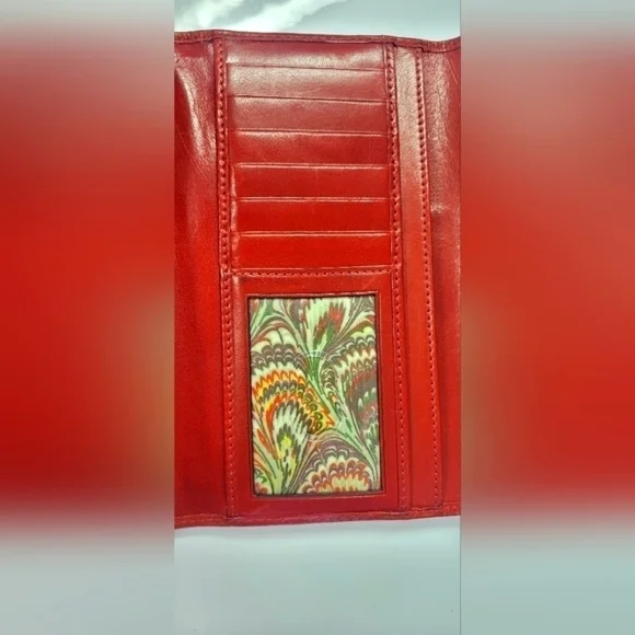 DOONEY & BOURKE - BURGUNDY TRIFOLD Continental Clutch with Paisley - Picture 5 of 9